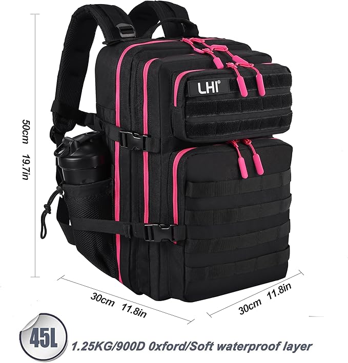 LHI Military Tactical Backpack for Men and Women 45L Army 3 Days Assault Pack - Image 3
