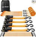 Cartman 1" x 15' Ratchet Tie Down up to 1500lbs 4pk in Carry Bag, by CARTMAN