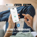 Airversa Smart Waterless Essential Oil Diffuser Scent Air Machine with 12A1V Power Adapter for Large Rooms Spaces Home and Commercial Use, Up to 2000 sq ft 400 mL Capacity Scent Diffuser, White ANA