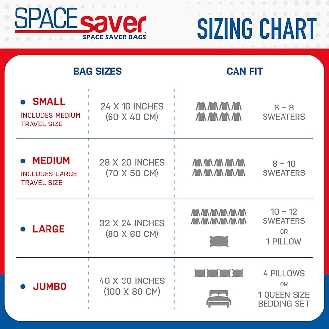 6 Pack Large Vacuum Storage Bags - Image 8