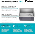 KRAUS Kore 23-Inch Undermount Workstation 16 Gauge Single Bowl Stainless Steel - Image 11