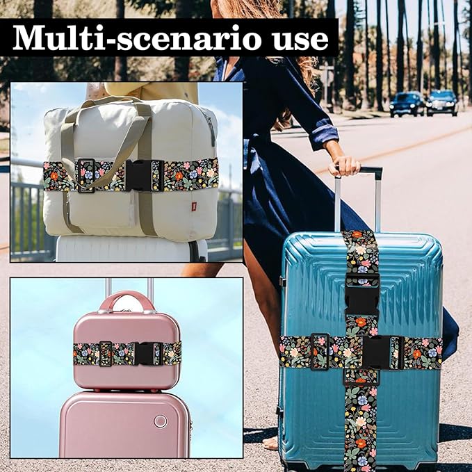 Wildflower Luggage Straps for Suitcases TSA Approved, Luggage Identifiers for - Image 7