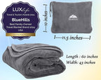 BlueHills 2-Pack Premium Soft Travel Blanket Pillow Airplane Blanket in Soft - Image 3
