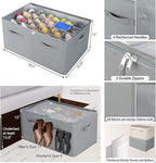 Shoe Organizer for Closet, Foldable Shoe Box - Image 2