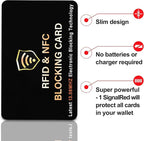 SaiTech IT 10 Pack RFID Blocking Card, One Card Protects Entire Wallet Purse - Image 6