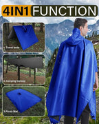 iCreek Hooded Rain Poncho with Pocket Waterproof Lightweight Unisex Raincoat - Image 3