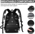 Large Travel Laptop Backpack, Business Anti Theft Slim Sturdy 18 Inch Laptops - Image 3