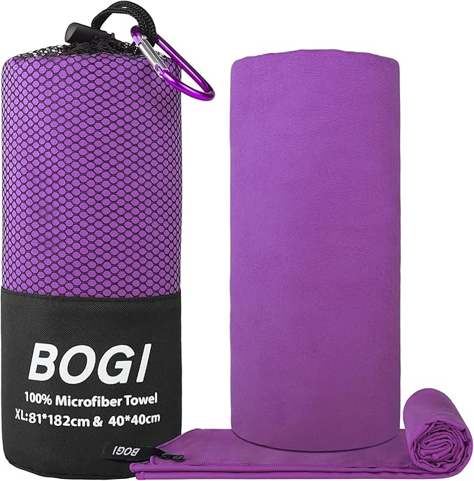BOGI Microfiber Travel Sports Towel-Quick Dry Towel, Soft Lightweight - Image 2