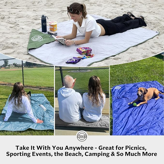 STOVER Outdoor Waterproof Fleece Travel Blanket - Image 6