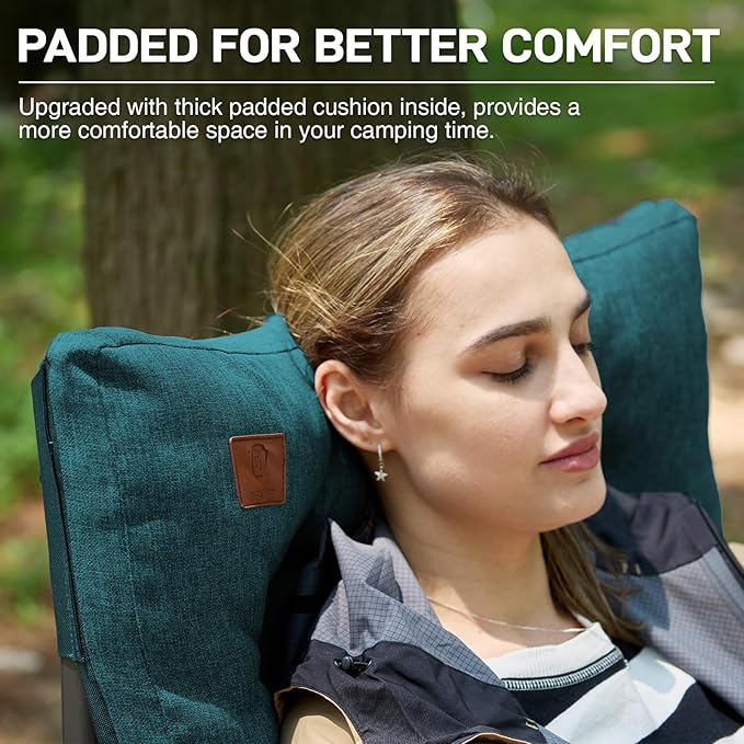 EVER ADVANCED Padded Oversized Folding Camping Chair - Image 2
