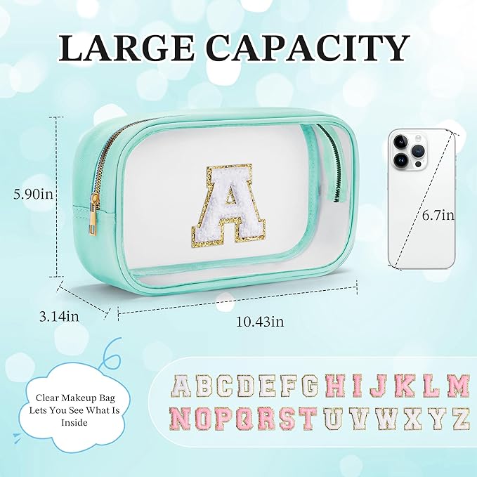YOOLIFE Initial Clear Makeup Pouch - Image 4