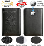 Airtag Passport Holder Cover Wallet Travel Essentials RFID Blocking Leather - Image 2
