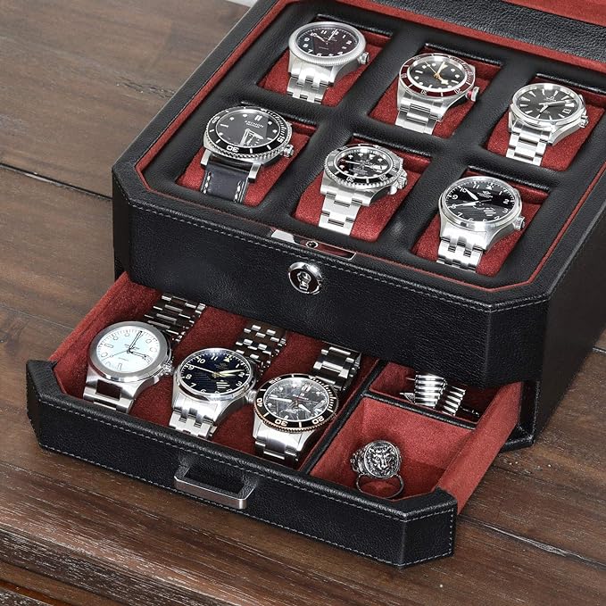 ROTHWELL 6 Slot Leather Watch Box - Image 5