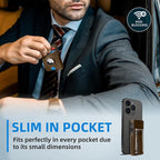 Airtag Wallet for Men, with Money Clip 10 Cards Metal Case Smart Slim Pop Up - Image 6
