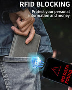 Mens Wallet Bifold Genuine Leather RFID Blocking Wallet - Image 4