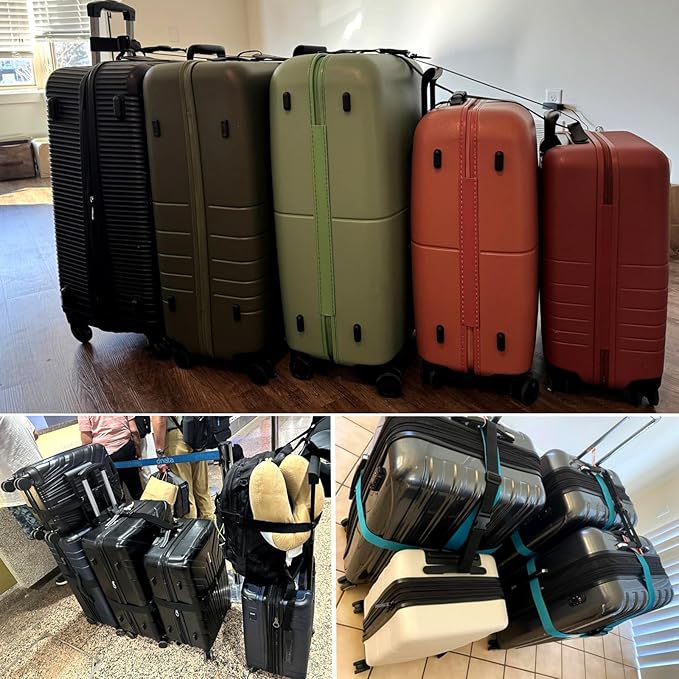 Luggage Straps for Suitcases TSA Approved, Travel Accessories to Connect Two - Image 4