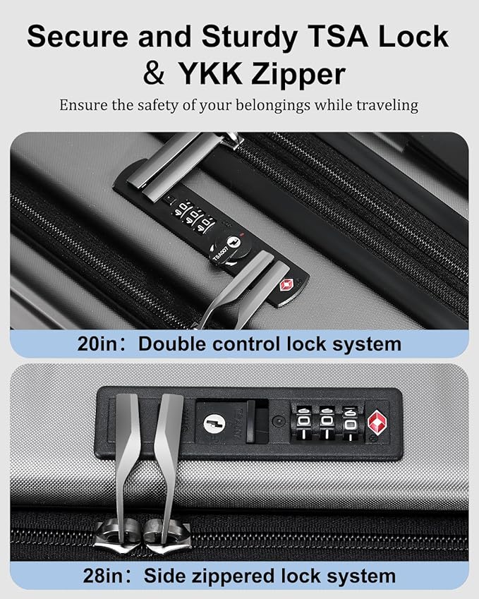 Luggage Sets 2 Pieces, 20 Inch Carry On Luggage and Expandable 28 Inch Checked - Image 5
