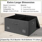 75 Quarts Extra Large Decorative Storage Bins - Image 2