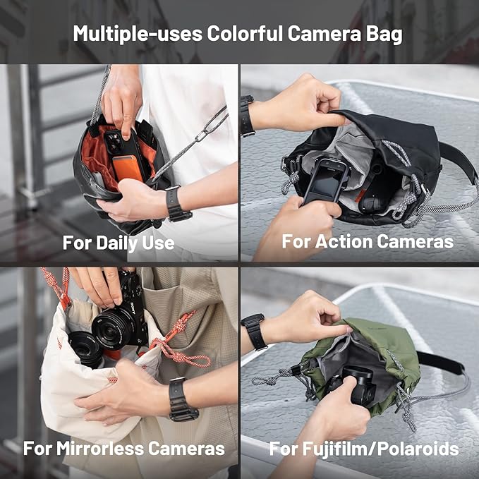 PGYTECH OneGo Drawstring Small Camera Bag, Soft Cute Camera Pouch Handbag - Image 2