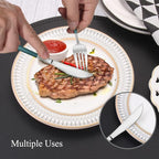 Mirror Silver Green Silverware Set, 20-Piece Stainless Steel Flatware Set - Image 5