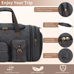 Mens Duffle Bag for Travel 3Pcs Set Travel Bags for Men 60L Expandable Canvas - Image 2