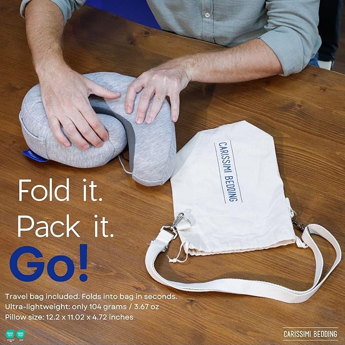 Travel Pillow with Bag – Compact Memory Foam Neck Pillow - Image 4