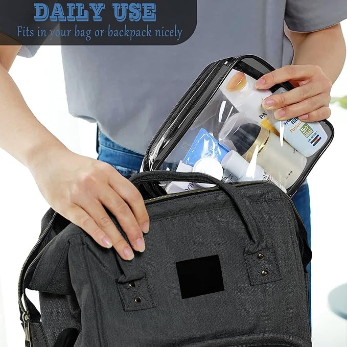 16 Pieces Clear Makeup Bags Bulk, TSA Approved Toiletry Bag - Image 8