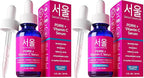SeoulCeuticals PDRN Serum Salmon DNA Vitamin C Serum – Korean Skincare Anti Aging PDNR Skin Repair Booster – K Beauty PDRM Skin Care for Face 1oz (Pack of 2)