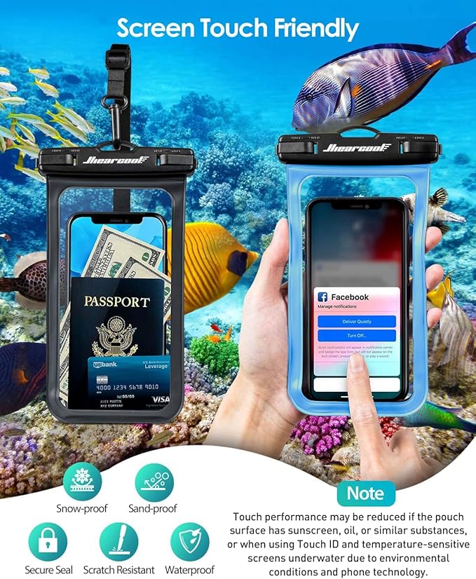 Hiearcool Waterproof Phone Pouch, Waterproof Beach Bag Compatible - Image 6