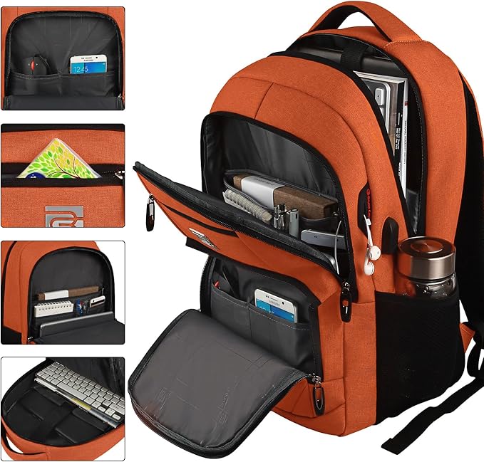 Laptop Backpack, Business Travel Anti Theft Slim Durable Laptops Backpack - Image 2