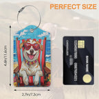 Funny Dog Summer 3 Pack PU Leahter Luggage Tag - Image 2
