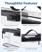 BAGSMART TSA Approved Toiletry Bag, 2 Pack Clear Makeup Cosmetic Bag Organizer - Image 5
