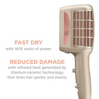 INFINITIPRO BY CONAIR 4-in-1 Frizz Free Styling Hair Dryer, 1875W Hair Dryer and 4 Attachments