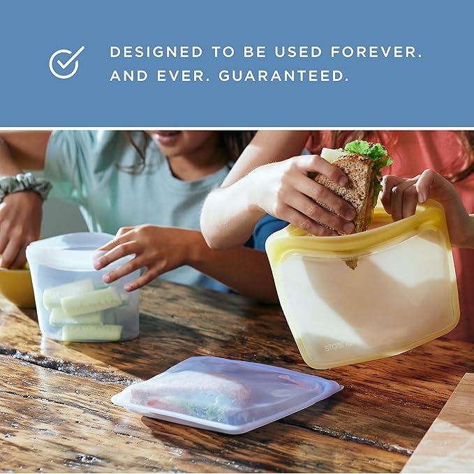 Stasher Premium Silicone Reusable Food Storage Pocket 2-Pack, Lunch Bag - Image 9