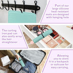 Oversize Silicone Heat Resistant Mat, Heat Mat with for Curling Iron, Travel Cover Cushion for Curling Irons, Hair Bands and Styling Tools(15.7" X 11.8") (Pink)