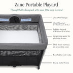 Evolur Zane Portable Playard – Foldable, Removable Mattress - Image 5