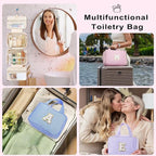 TOPEAST Initial Toiletry Bag Travel Makeup Bag - Image 6