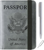 Passport Holder Cover Wallet Travel Essentials Leather Rfid Blocking Case by LOHASLIFE