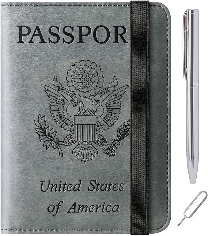 Passport Holder Cover Wallet Travel Essentials Leather Rfid Blocking Case by LOHASLIFE