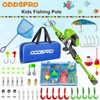 ODDSPRO Kids Fishing Pole Pink, Portable Telescopic Fishing Rod and Reel Combo - Image 2