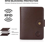 Polare Luxury RFID Blocking Leather Passport Holder Travel Wallet - Image 8