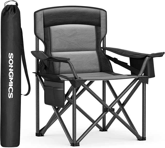 SONGMICS Oversized Lumbar Support Camping Chair, Heavy-Duty Outdoor Folding by SONGMICSbySONGMICSHOME