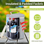 Tirrinia 4 Bottle Leakproof Insulated Wine Carrier Tote Bag - Image 5