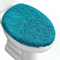 Microfiber Elongated Toilet Seat Cover 19.5"x 15" Machine Washable Solid Toilet by Baahrnom