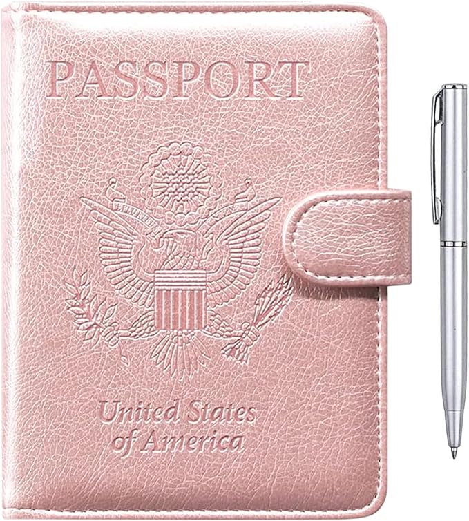 TIGARI Passport Holder for Travel Women Men, PU Leather Waterproof RFID by TIGARI