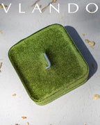 Vlando Plush Velvet Travel Jewelry Case, Personalized Initial Jewelry Boxes - Image 7