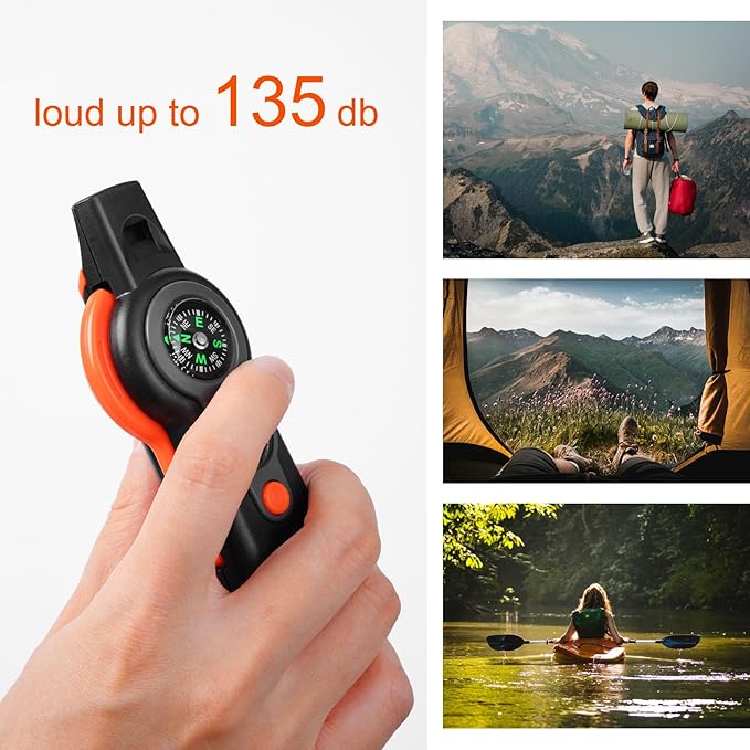 Emergency Survival Function Whistle, Outdoor Multifunctional Tool Safety Whistle - Image 5