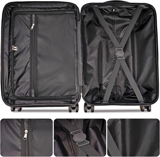 GinzaTravel Luggage Sets 3-Piece Expandable Suitcases - Image 7