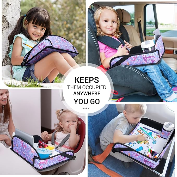 COOLBEBE Kids Travel Tray for Toddler Car Seat, Travel Tray for Airplane - Image 2