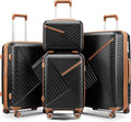 Campfun Luggage 4 Piece Sets, Expandable Carry On Luggage Set Hardshell PP by Campfun